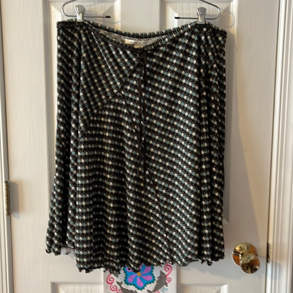Max studio pattern flowing skirt (3)